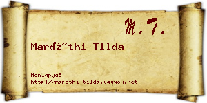 Maróthi Tilda névjegykártya